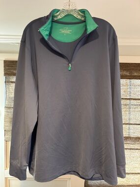 Vineyard Vines Quarter-Zip Pullover with Green Lining